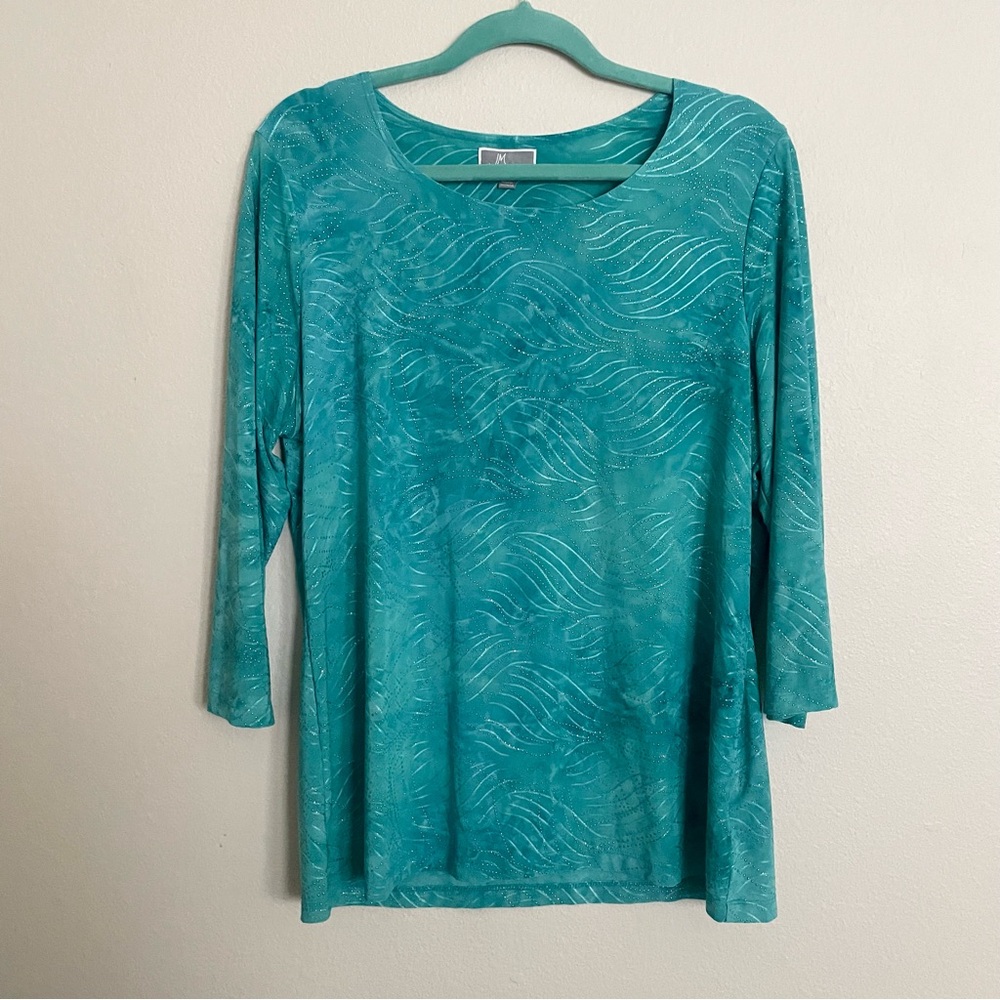 JM Collection Turquoise Tunic Top